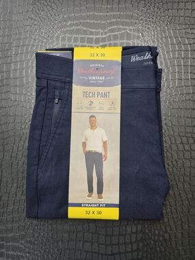 Original Weatherproof Vintage Men's Blue / Navy Tech Pants Size 32x30